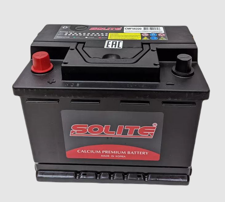 Батарея аккумуляторная Solite 56220 62А/ч 600А прямая полярн. стандартные (Европа) клеммы
