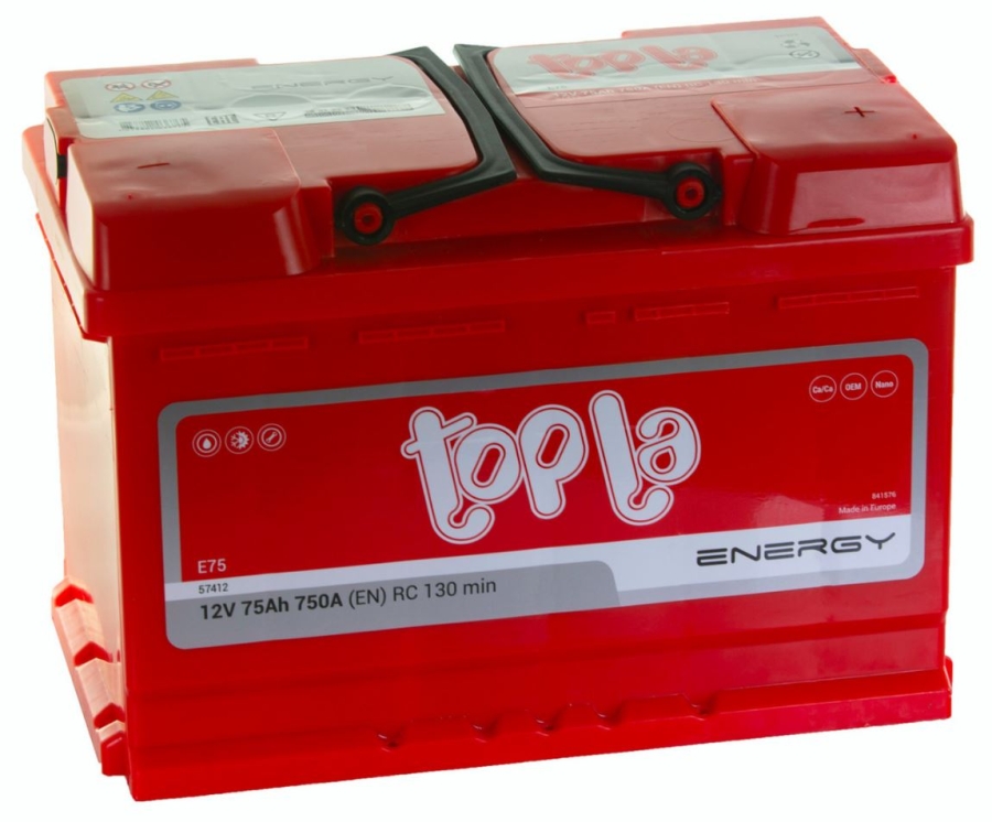 Аккумуляторы TOPLA Energy 12В 6ст 75 а/ч оп 57412/108075