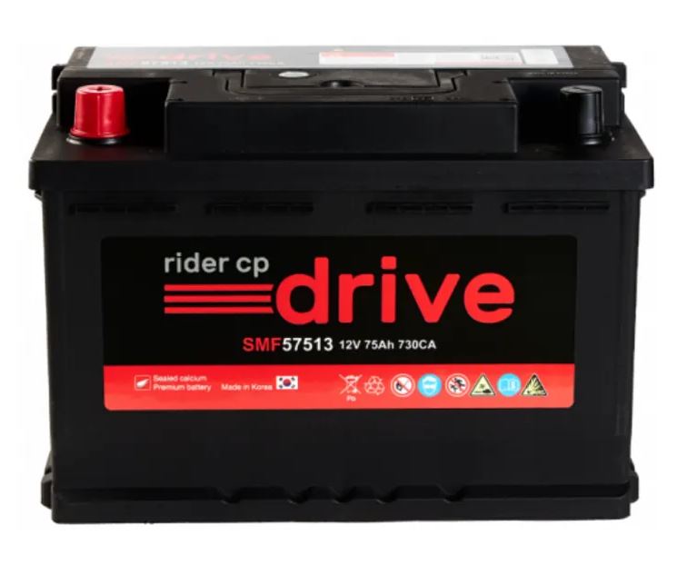 Аккумулятор Rider CP Drive 57513 пп 75 Ач 730 А 276х173х190 MF [L3X]
