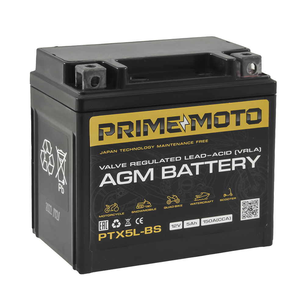 Аккумулятор PRIME (5 Ач, 12 V) Обратная, R+ YTX5L-BS