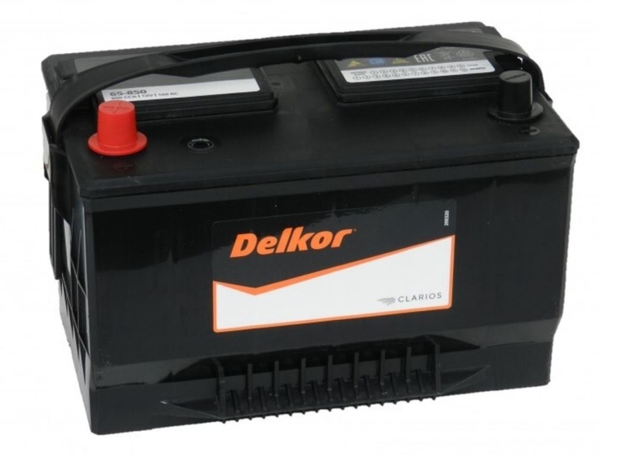 Батарея аккумуляторная DELKOR 65850 85А/ч 850А прямая полярн. стандартные (Европа) клеммы