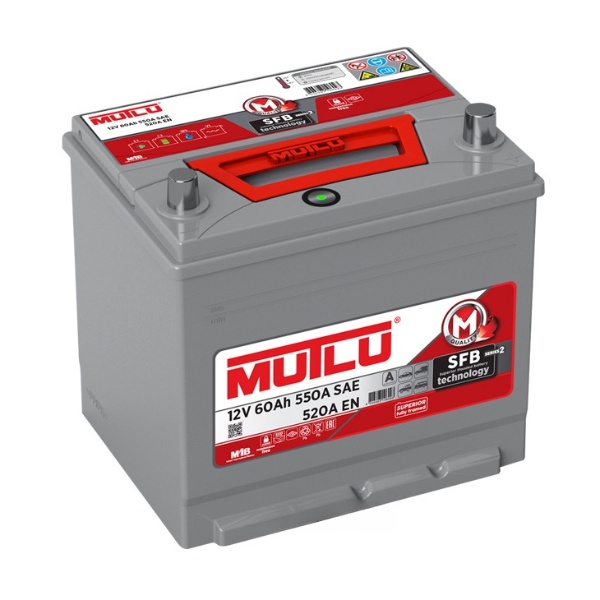 Батарея аккумуляторная Mutlu D2360052C 60А/ч 520А 12В обратная полярн. выносные (Азия) клеммы