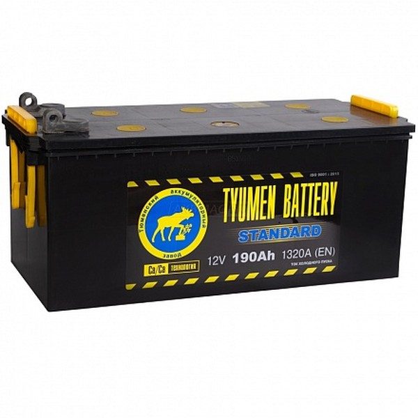 Аккумулятор TYUMEN BATTERY STANDART 190А/ч под болт