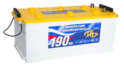 Батарея аккумуляторная ПАЗ 6CT190N 190А/ч 1200А прямая полярн. стандартные (Европа) клеммы