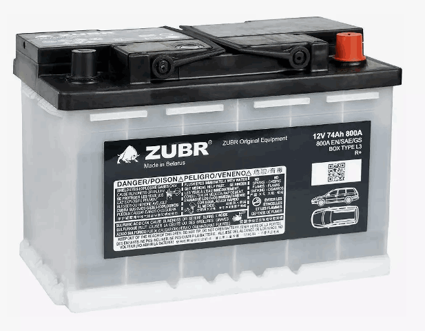 Аккумулятор ZUBR Ultra OE OE740 оп 74 Ач 800 А 278х175х190 [L3]