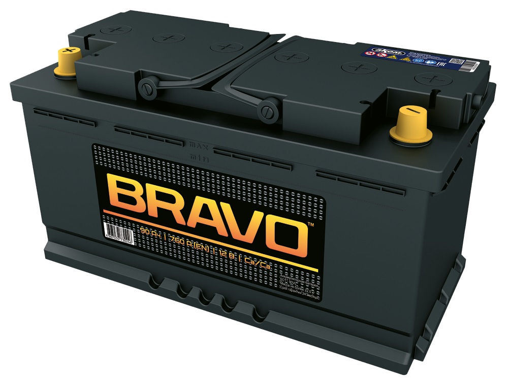 Аккумулятор BRAVO 6СТ-90 пп 90 Ач 720 А 353х175х190 [L5X] 4607034730246
