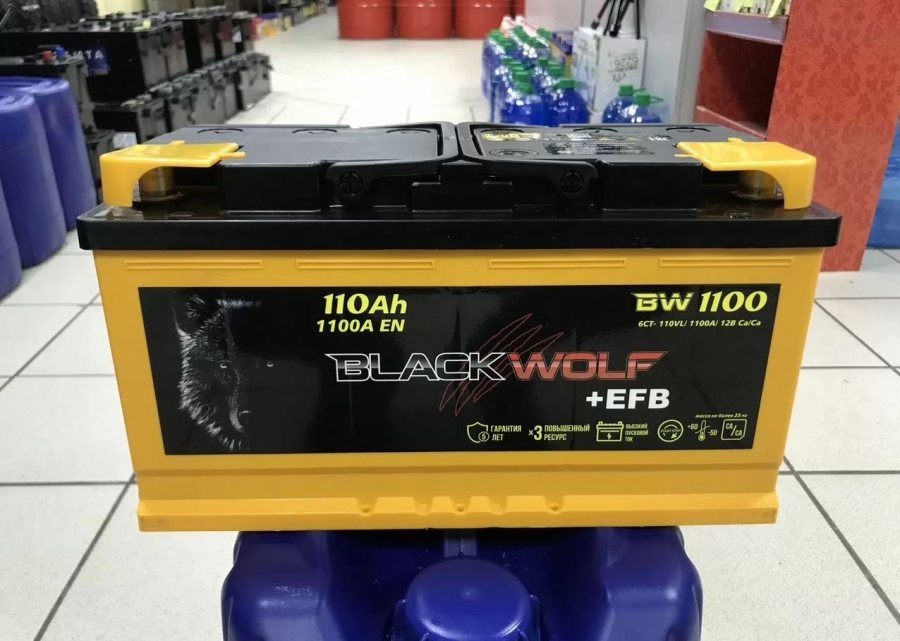 Аккумулятор black wolf 110Ah 1100A +EFB