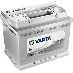 Аккумулятор легковой Varta Silver Dynamic D39 63 а/ч 610А Прямая полярность